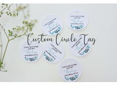 Circle Swing Tag Custom Colour Print 3.4cm circle, 22pcs